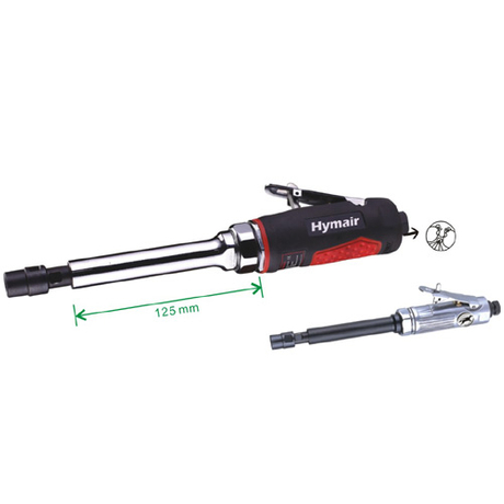 AB Tools Extended Air Die Grinder – 1/4" Collet, 25000 RPM, 5" Shaft, Variable Speed